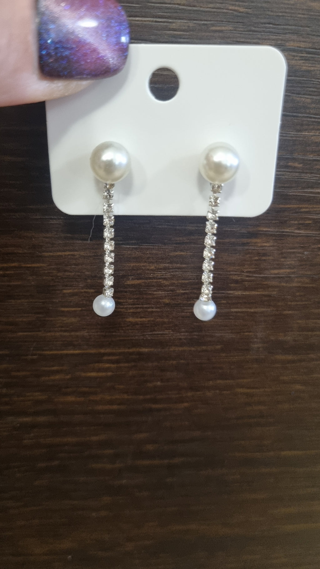 ✨ Orecchini perla & strass effetto elegante – handmade chic e luminosi ✨