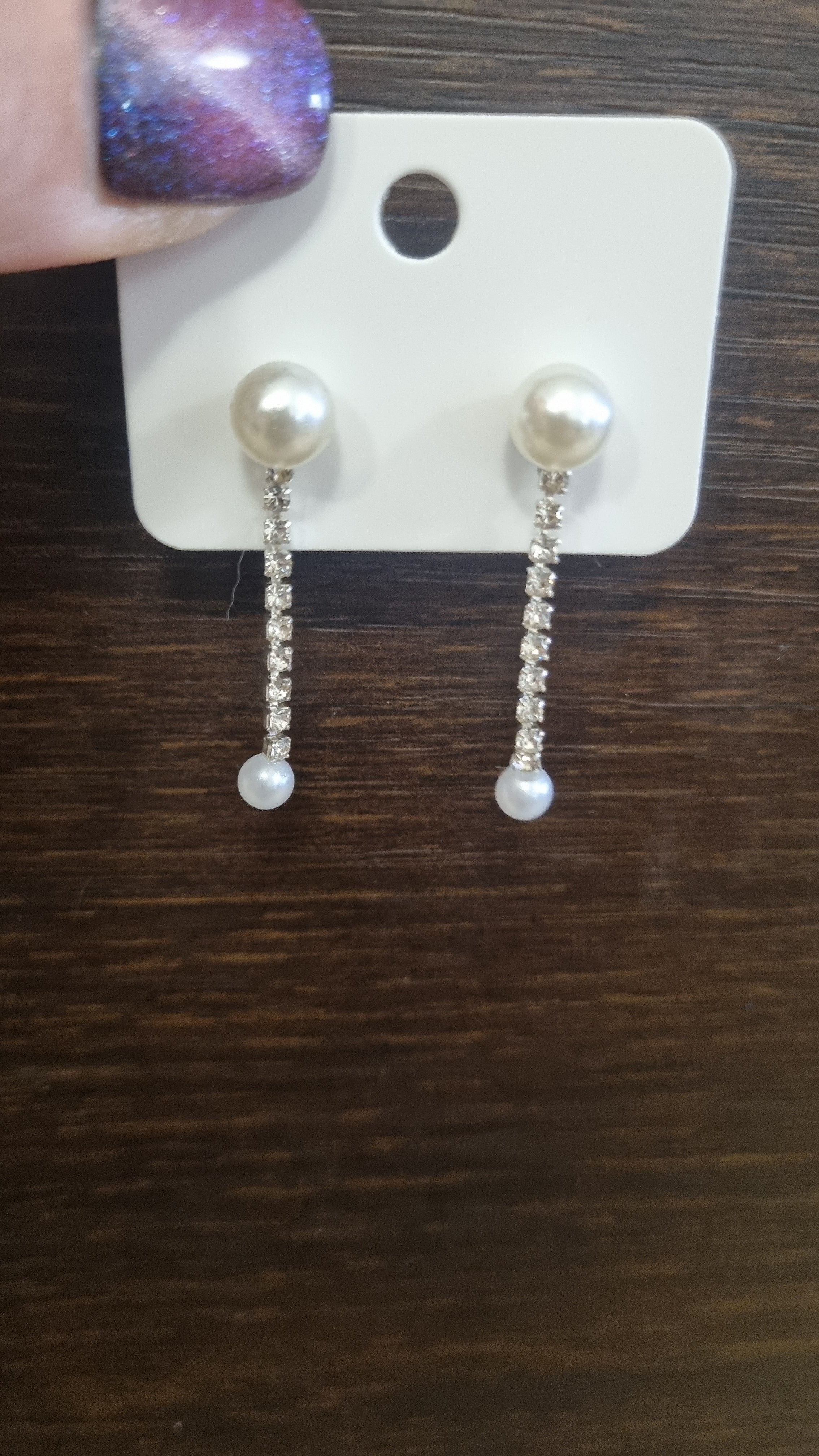 ✨ Orecchini perla & strass effetto elegante – handmade chic e luminosi ✨