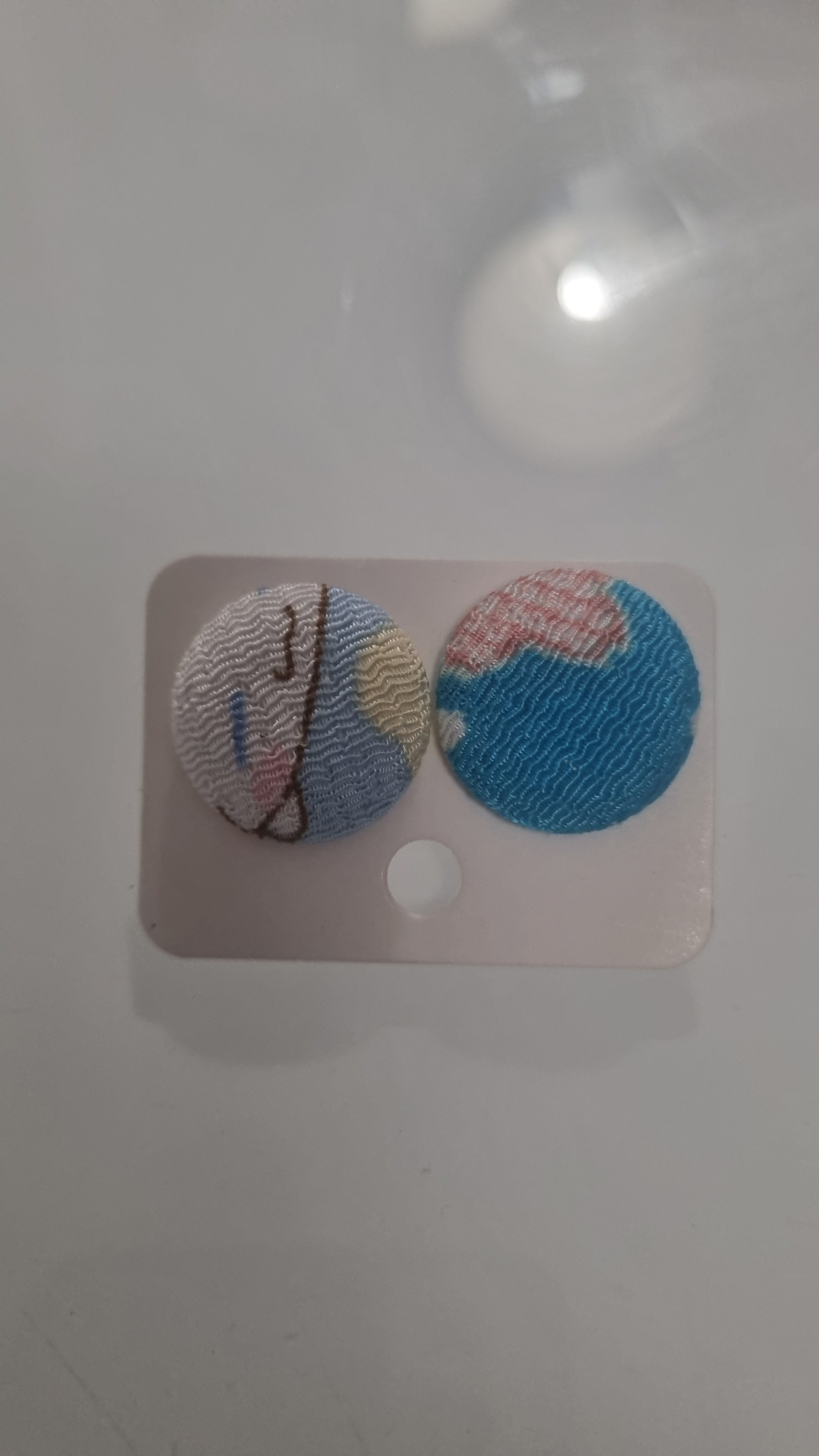 Orecchini a Lobo "Kimono Button" – In Tessuto Artigianale