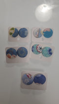 Orecchini a Lobo "Kimono Button" – In Tessuto Artigianale